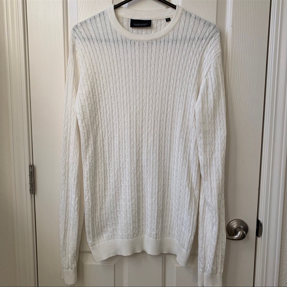 Tailored Originals Nordic and Modern Living Cable Knit Pullover Medium neutral